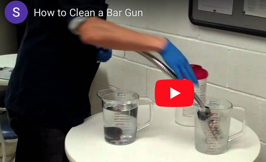 how to clean bar soda gun